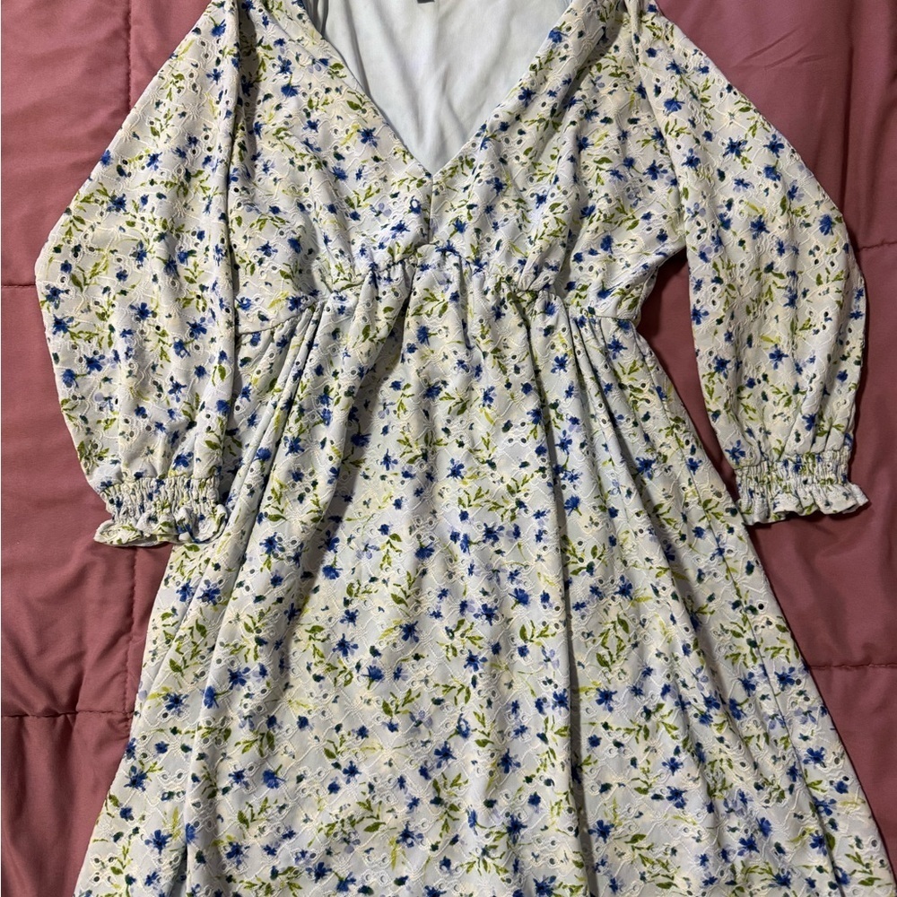 Mandala Vibes Floral Long Sleeve Dress - Picture 3 of 8